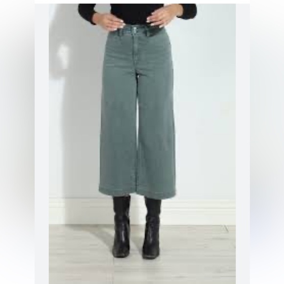 Anthropologie unpublished Gemma Wide-leg Mod Sailor Pants seawater Size 28 - Picture 3 of 12